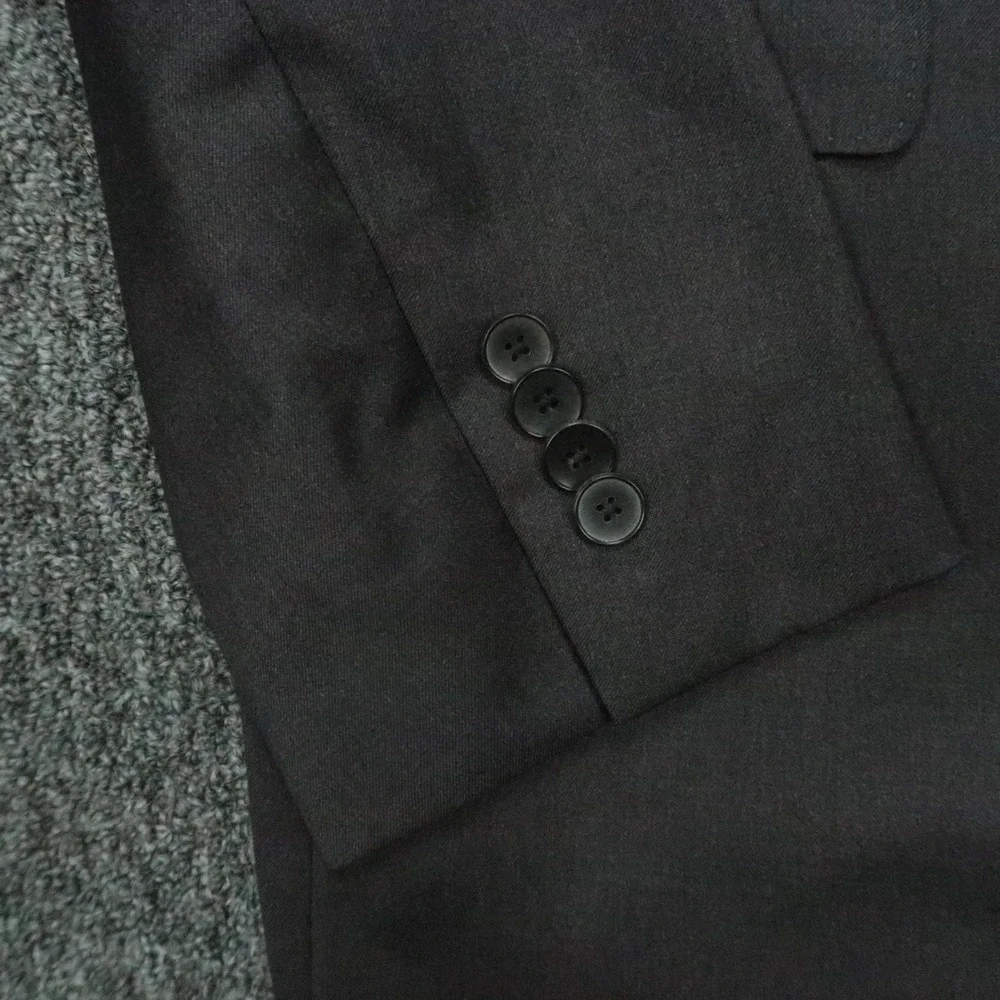 Hugo Boss Blazer Mens 42L Charcoal‎ Gray Trabaldo Togna 1840 Stretch Super 120